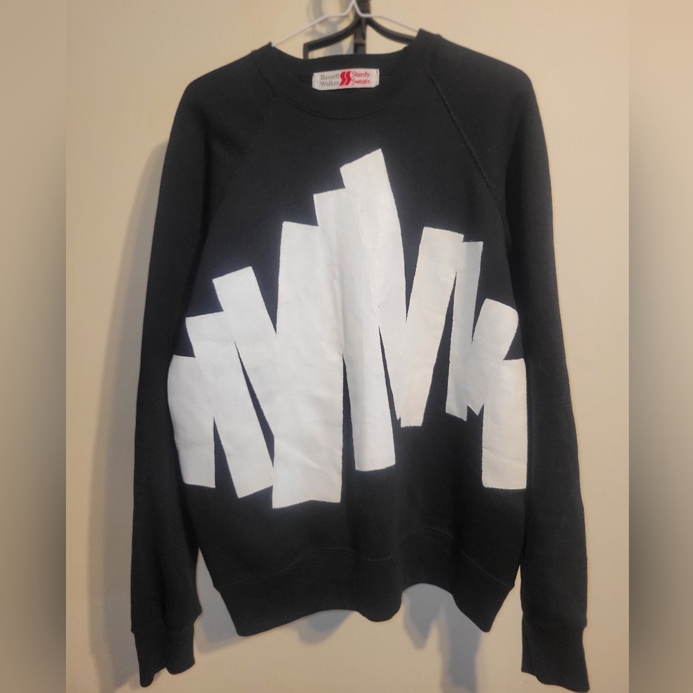 Vintage Bass Black Sweatshirt with White Graphic